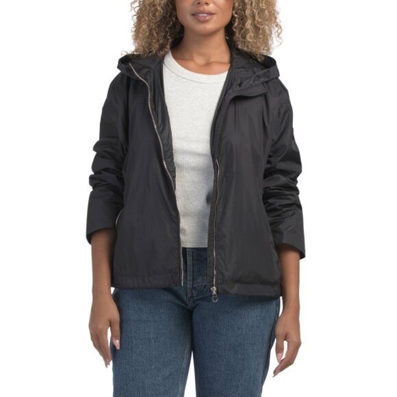 SAVE THE DUCK Black Hooded Windbreaker - Picture 1 of 2